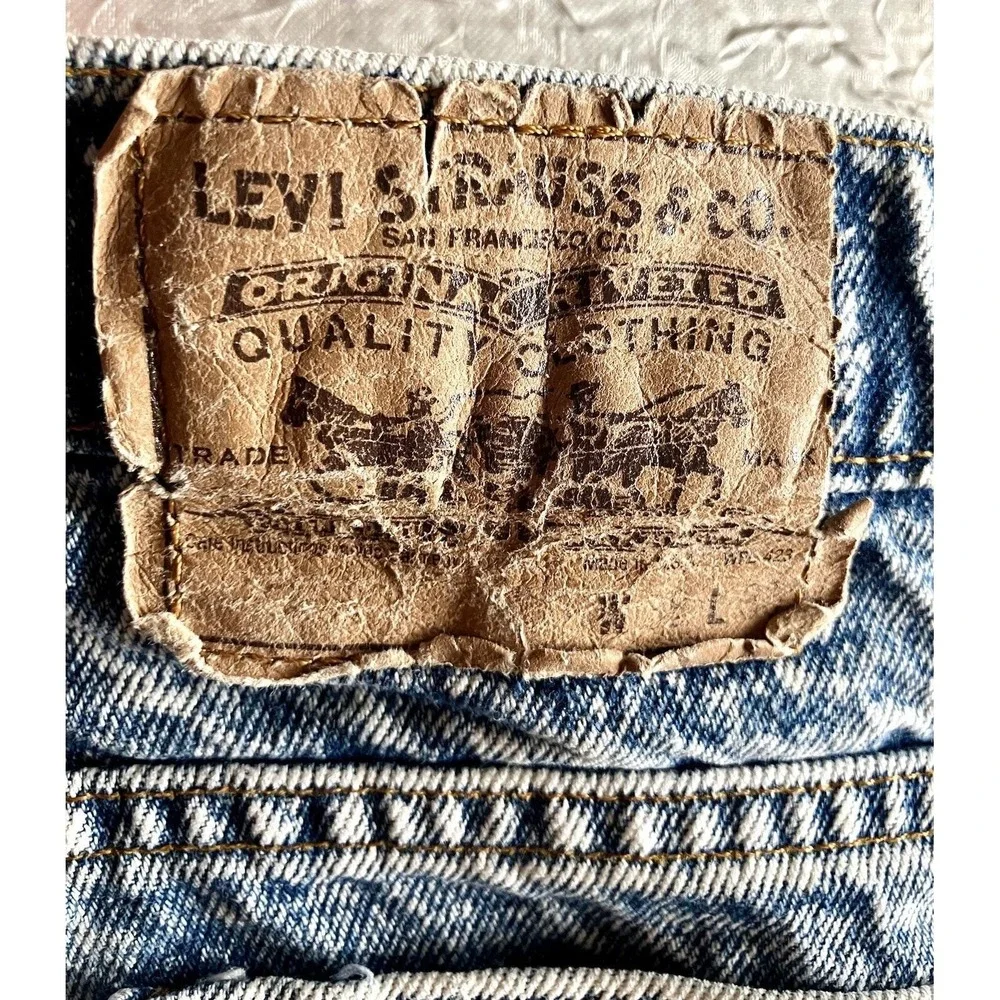 Vtg Mens Levis 550 Acid Wash Blue Jeans Denim W38 L30 TRUE 36 X 27.5